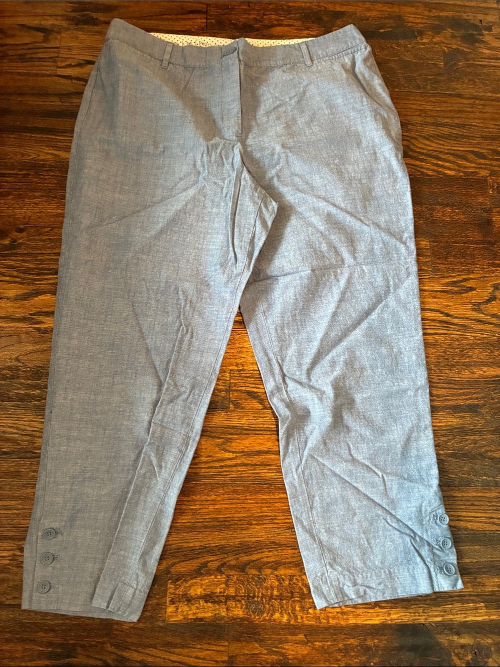Talbots Light Blue Chambray-Style Chinos